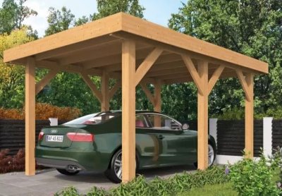 Houten vrijstaande carport