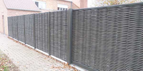 Gevlochten tuinschermen